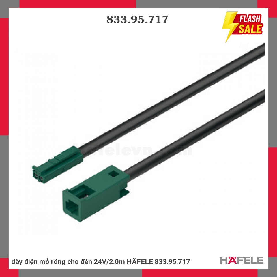 DÂY ĐIỆN MỞ RỘNG CHO ĐÈN 24V/2.0M hafele 833.95.717