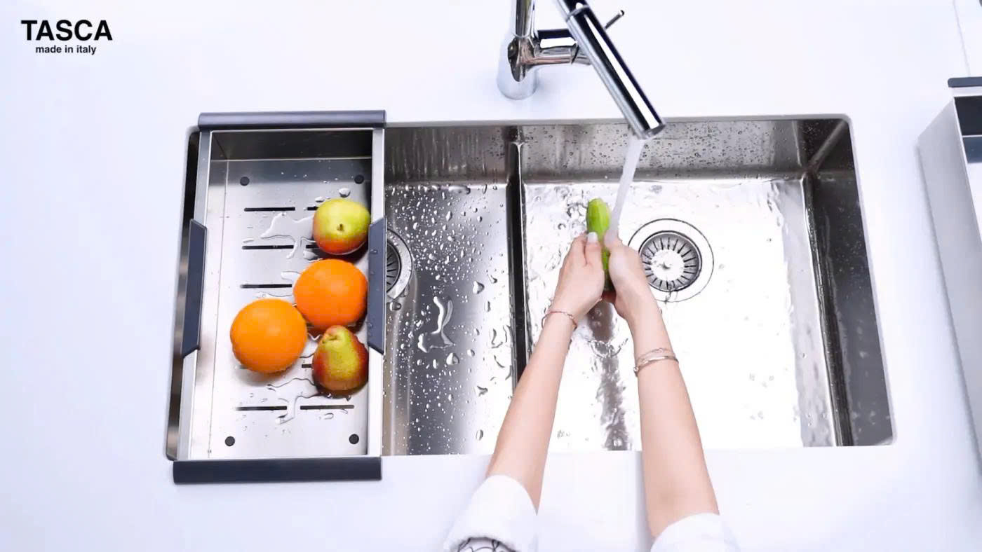 CHẬU RỬA BÁT 2 HỐ NOBINOX TASCA ICON NT642U