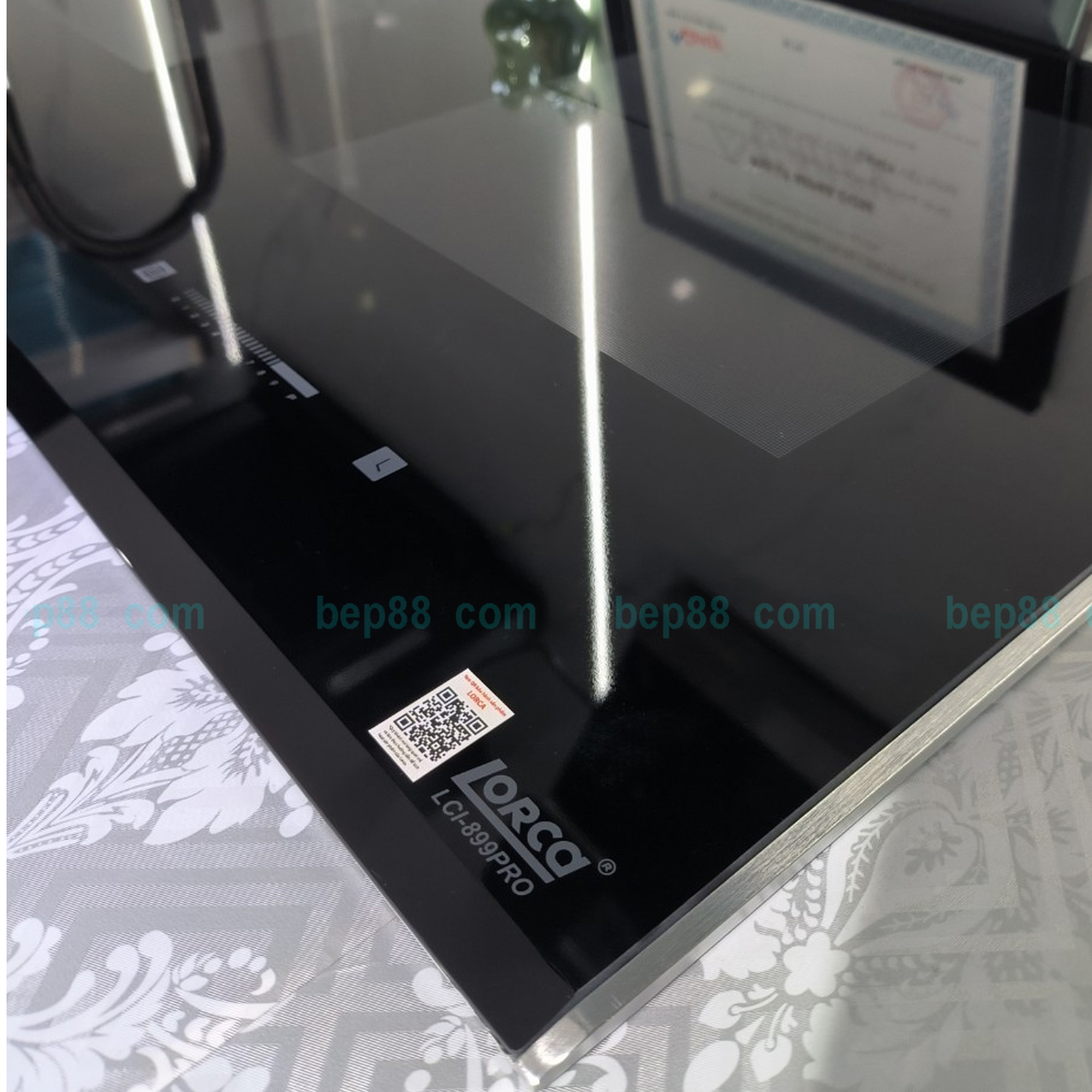 BẾP TỪ ĐÔI LORCA LCI 899 PRO | Tặng máy hút mùi | Kính Schott ceran | Bụng EGO