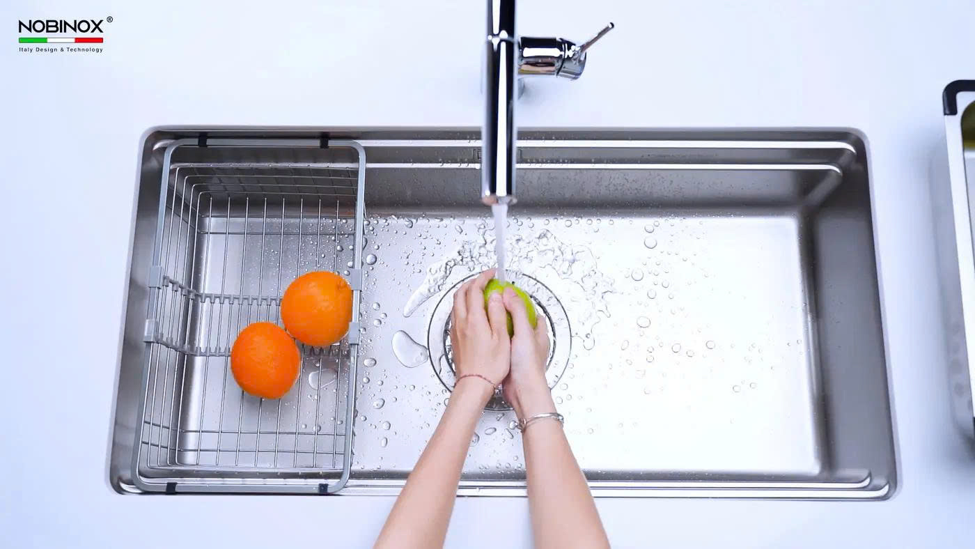 CHẬU RỬA BÁT 1 HỐ NOBINOX LIRA NJ566D