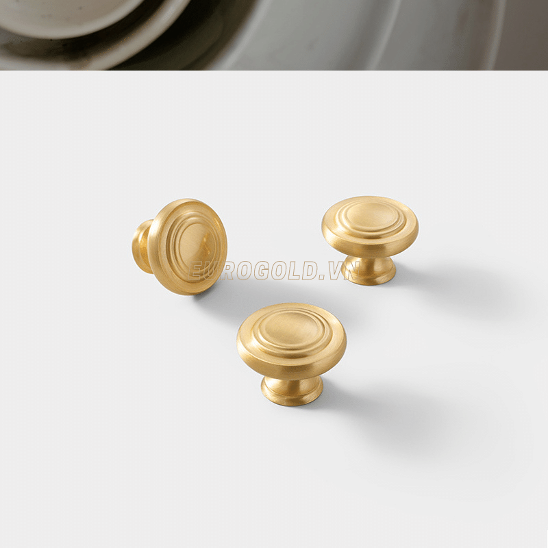 Núm Tủ Tròn Đồng Nguyên Chất BHG52 Eurogold