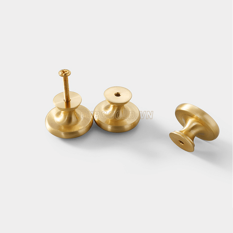 Núm Tủ Tròn Đồng Nguyên Chất BHG52 Eurogold