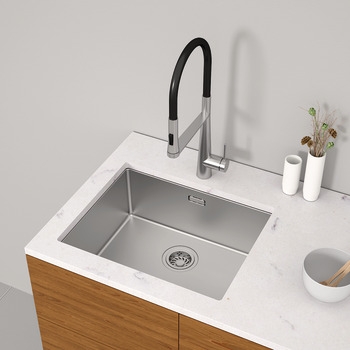 CHẬU SUS Hafele SATIN R10 HS24-SSN1S-540_BR 567.24.457