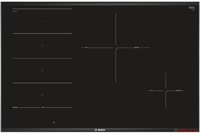Bếp từ Bosch PXE875DC1E series 8, vùng nấu đa nhiệm