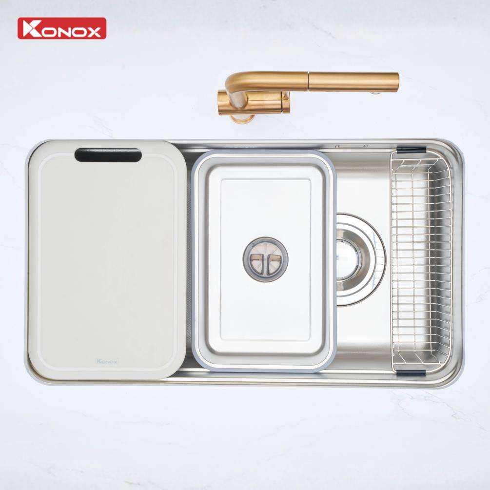 Thớt Konox sợi gỗ – Cutting Board – CB470 PP – Màu Xám
