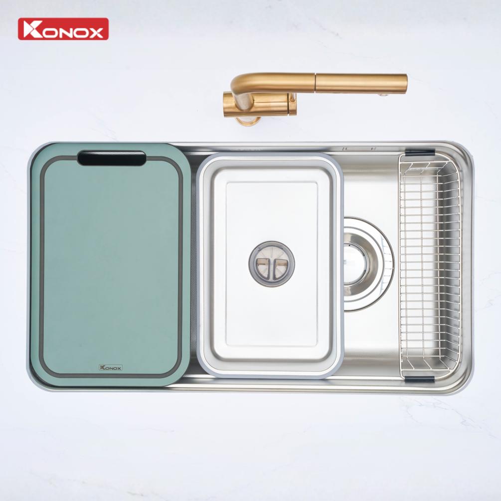 Thớt Konox sợi gỗ – Cutting Board – CB470 PP – Màu Xanh