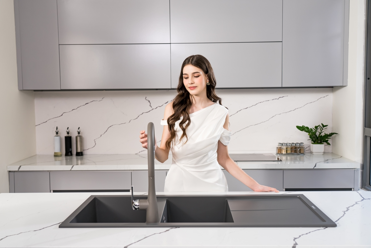 Chậu rửa bát Konox Granite Sink Livello Smart 1160 – Grey