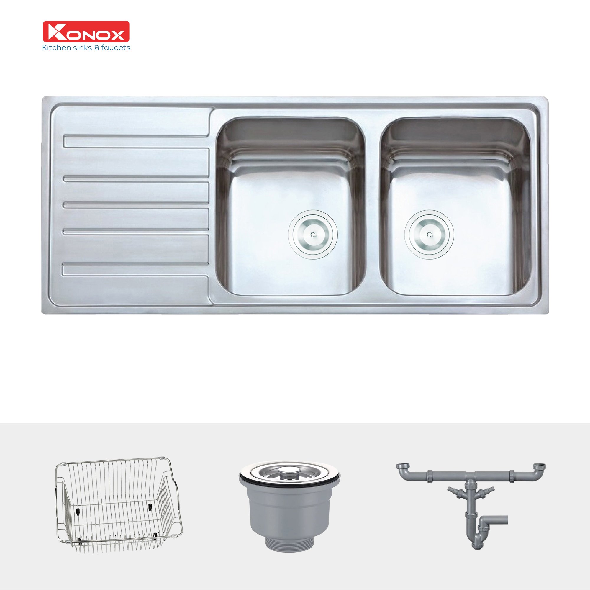 Chậu rửa bát Konox European sink Artusi KS11650 1D – Bàn trái