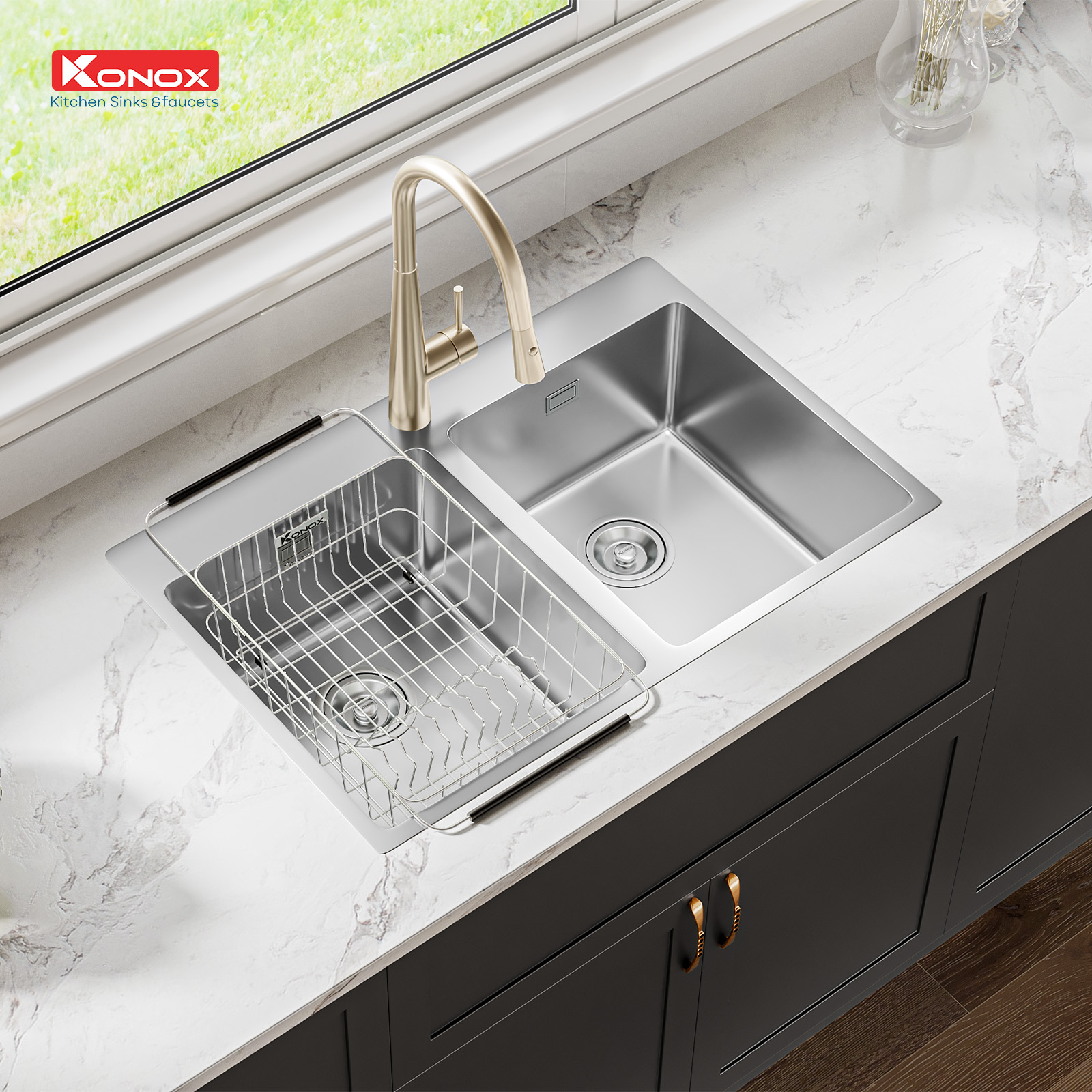 Chậu rửa bát Konox Topmount Sink Unico 7650