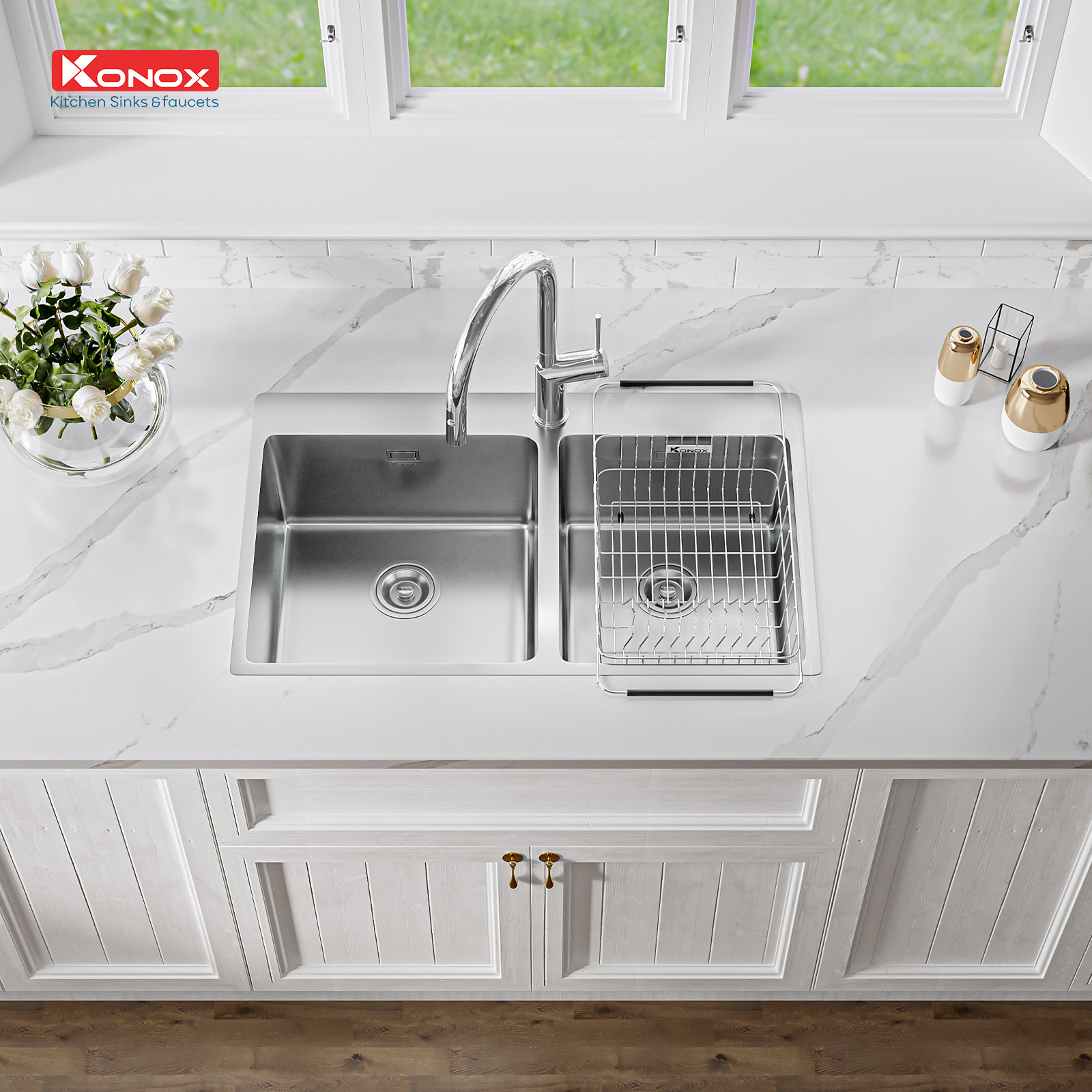 Chậu rửa bát Konox Topmount Sink Unico 8250