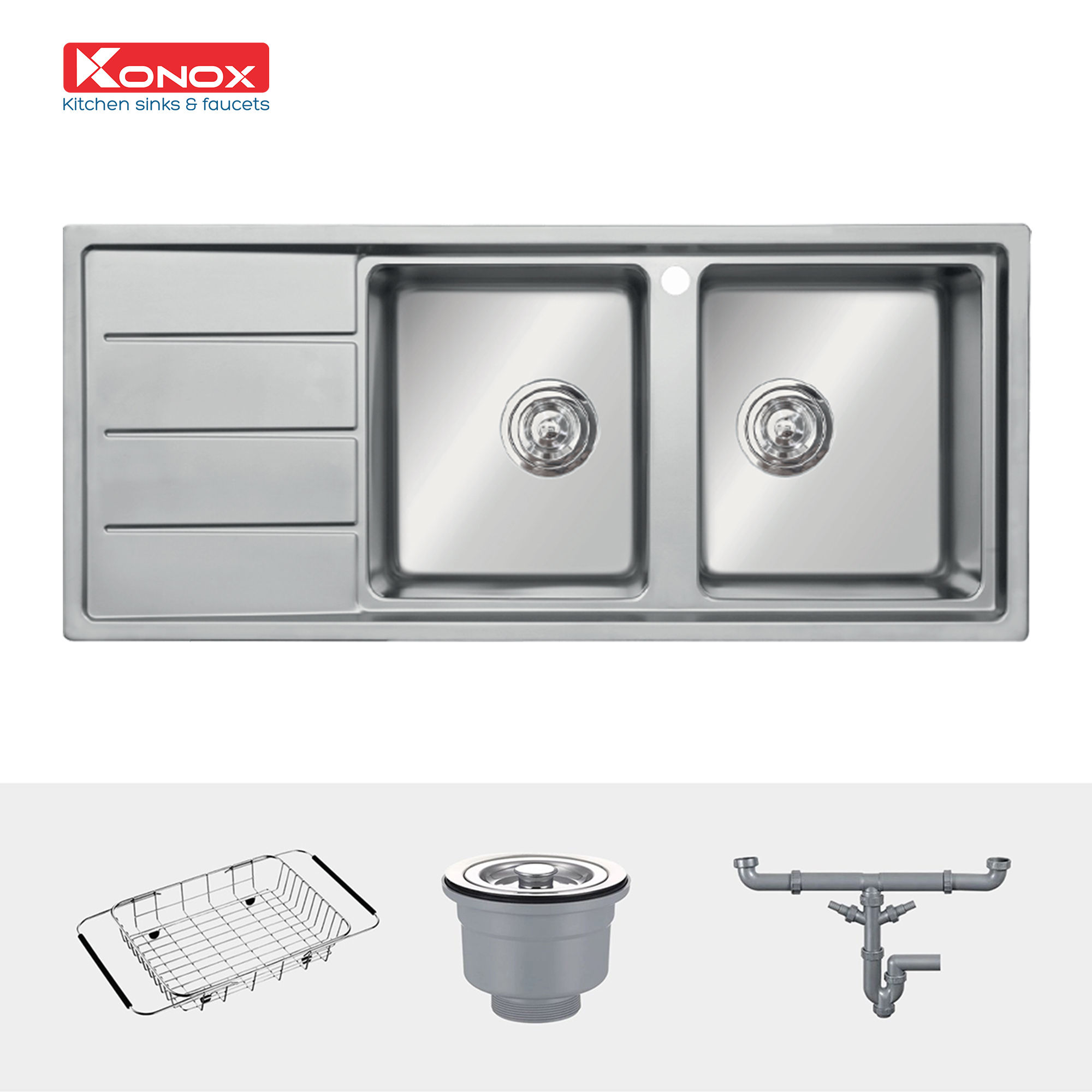 Chậu rửa bát Konox Turkey sink Beta 1160 – Bàn trái