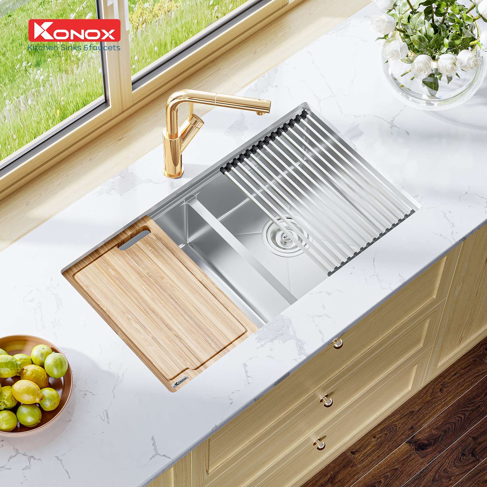 Chậu rửa bát Konox Workstation Sink – Undermount Sink KN8046DUB