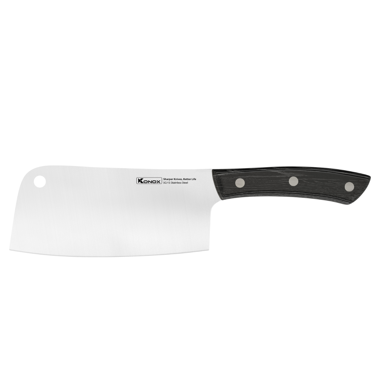 Dao Konox chặt thép cacbon cao nguyên khối Flint 7.5″ Cleaver