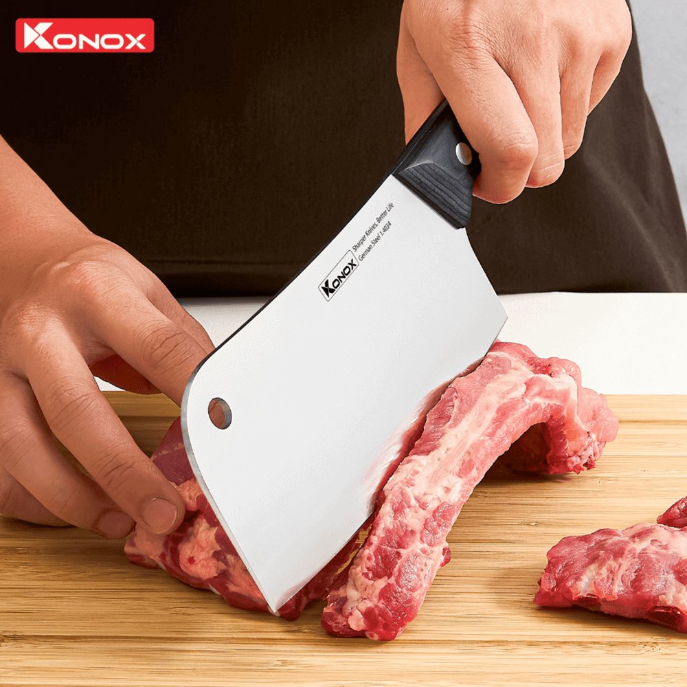 Dao Konox chặt thép Đức Bront 7″ Cleaver