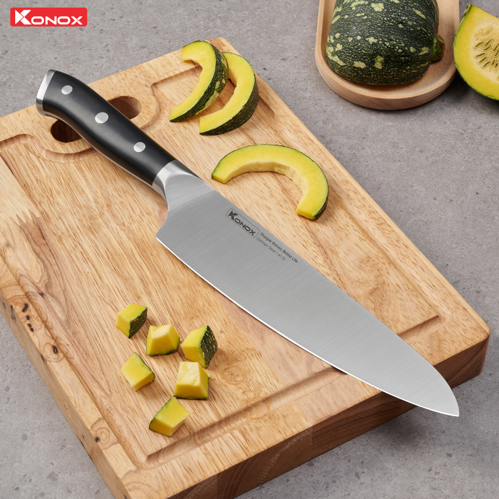 Dao Konox đầu bếp thép Đức Emmitt Series 8″ Chef Knife
