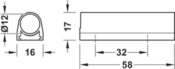 Đế Công Tắc Màu Xám Hafele 833.89.331