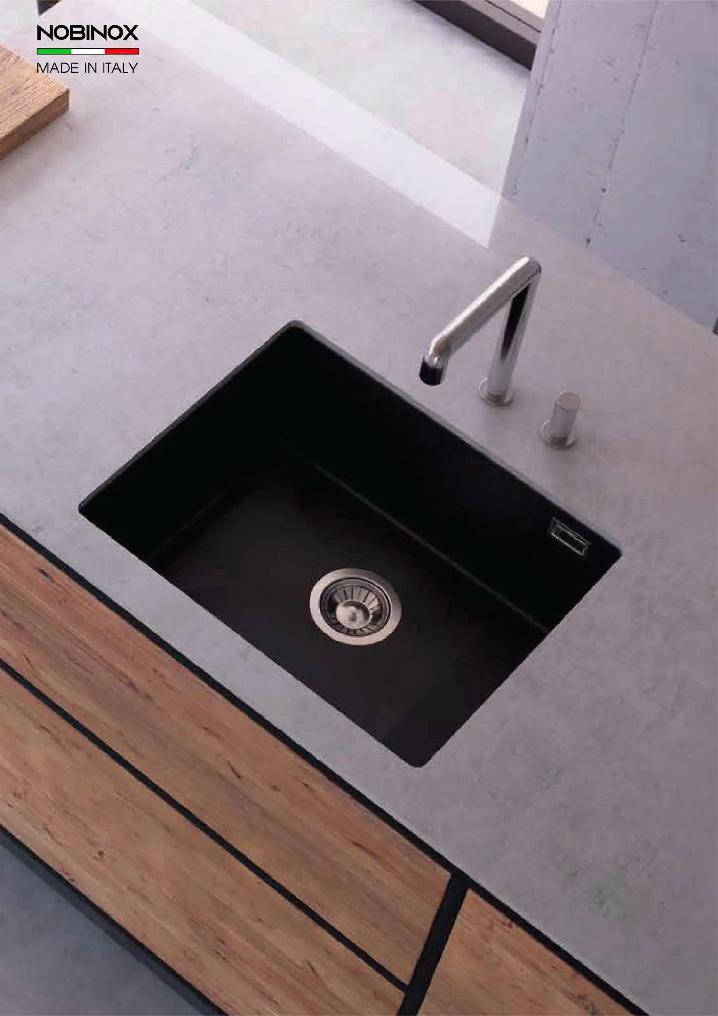 CHẬU RỬA BÁT ĐÁ 1 HỐ NOBINOX TASCA MITO NT761B