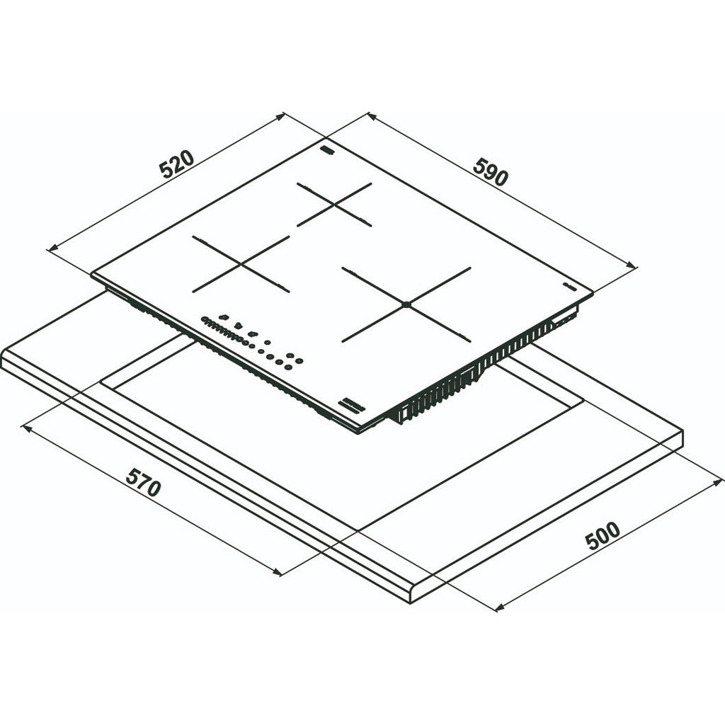BẾP TỪ 3 VÙNG NẤU Hafele HC-I6035B 533.09.961