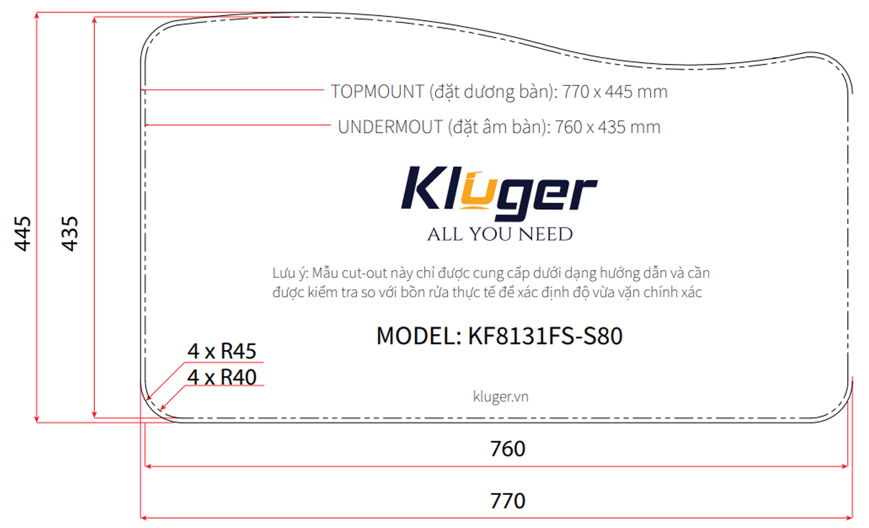 Chậu rửa bát Kluger KF8131FS  S80
