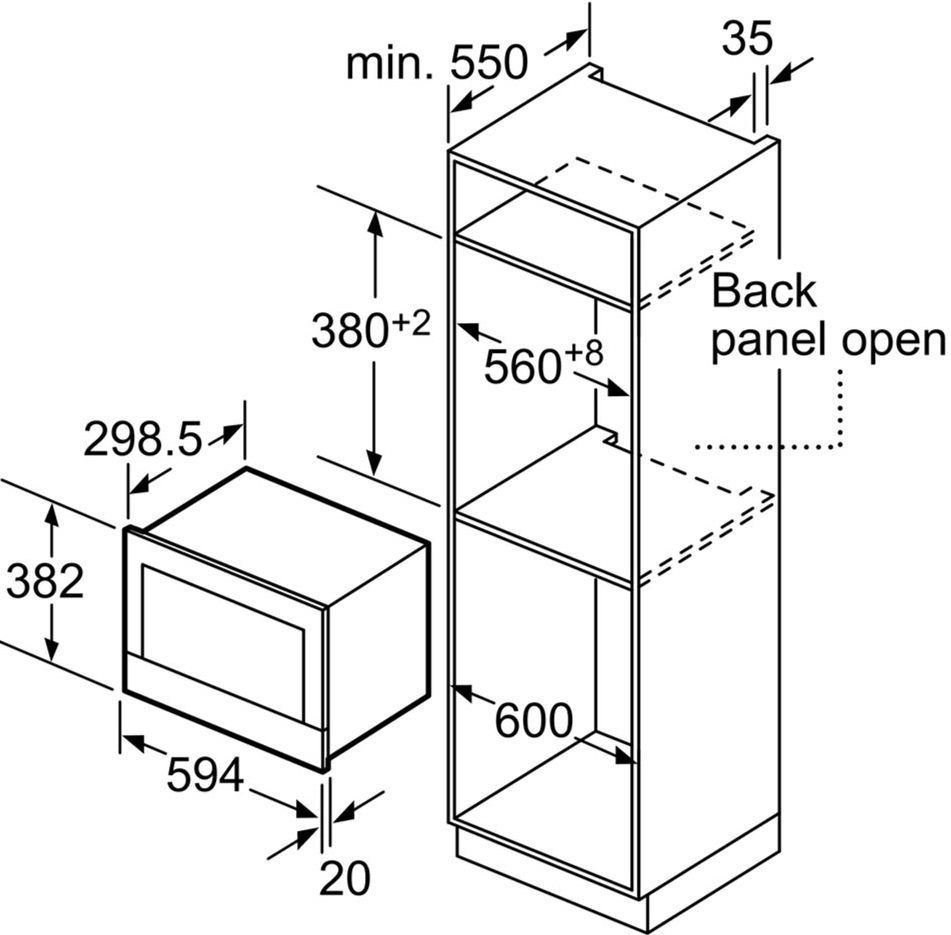 Lò vi sóng âm tủ Bosch BEL520MS0K