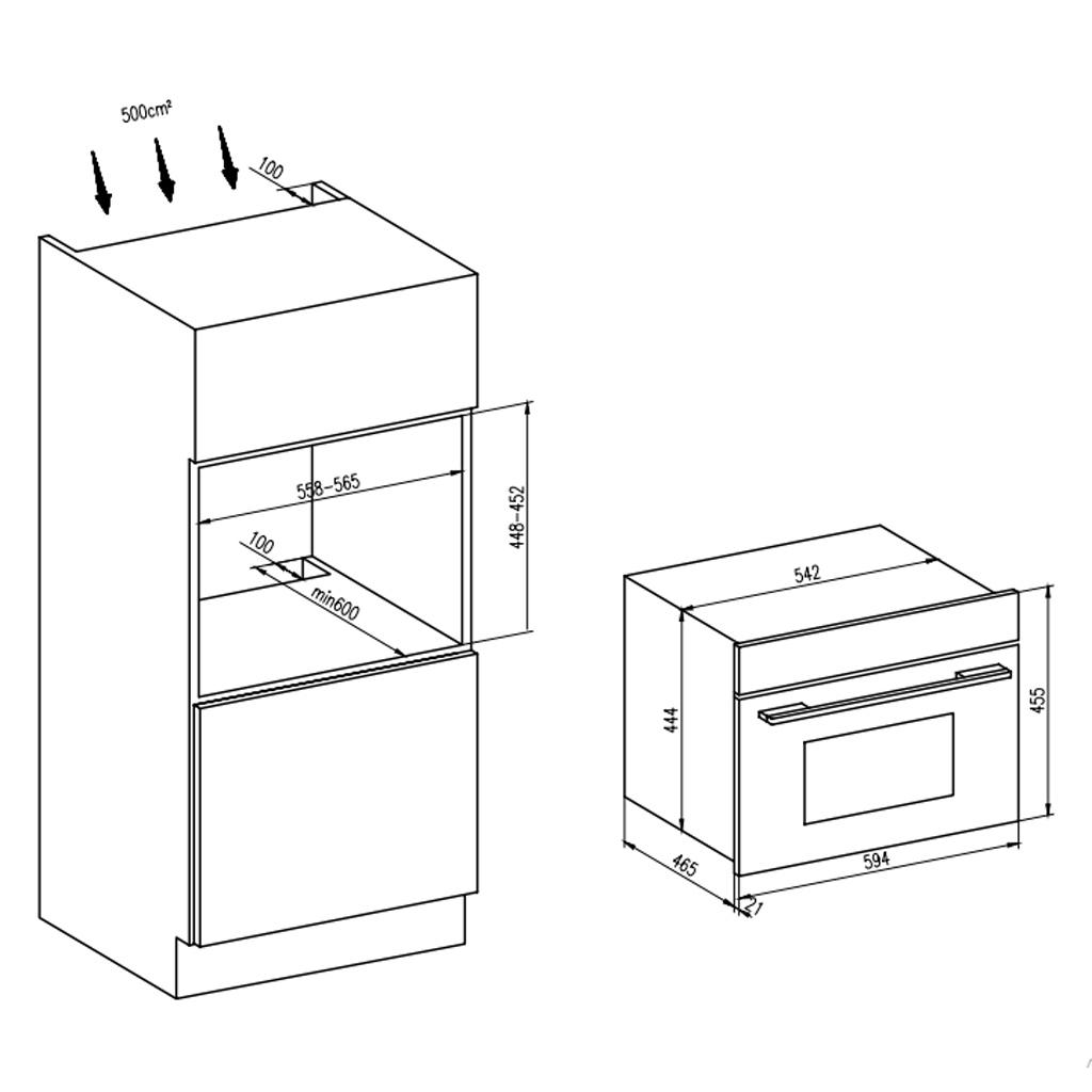 LÒ VI SÓNG KẾT HỢP NƯỚNG ÂM TỦ HAFELE HC-MWO381B 495.10.044