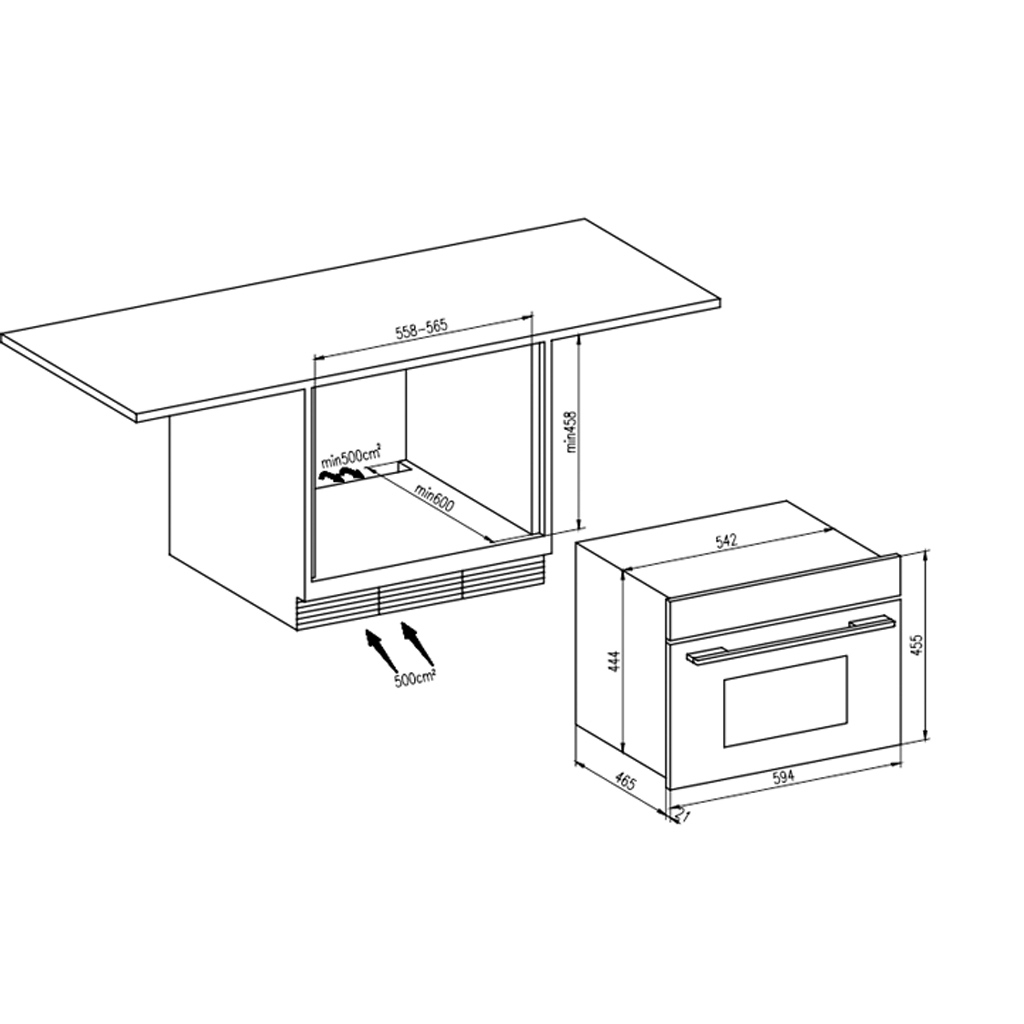 LÒ VI SÓNG KẾT HỢP NƯỚNG ÂM TỦ HAFELE HC-MWO381B 495.10.044