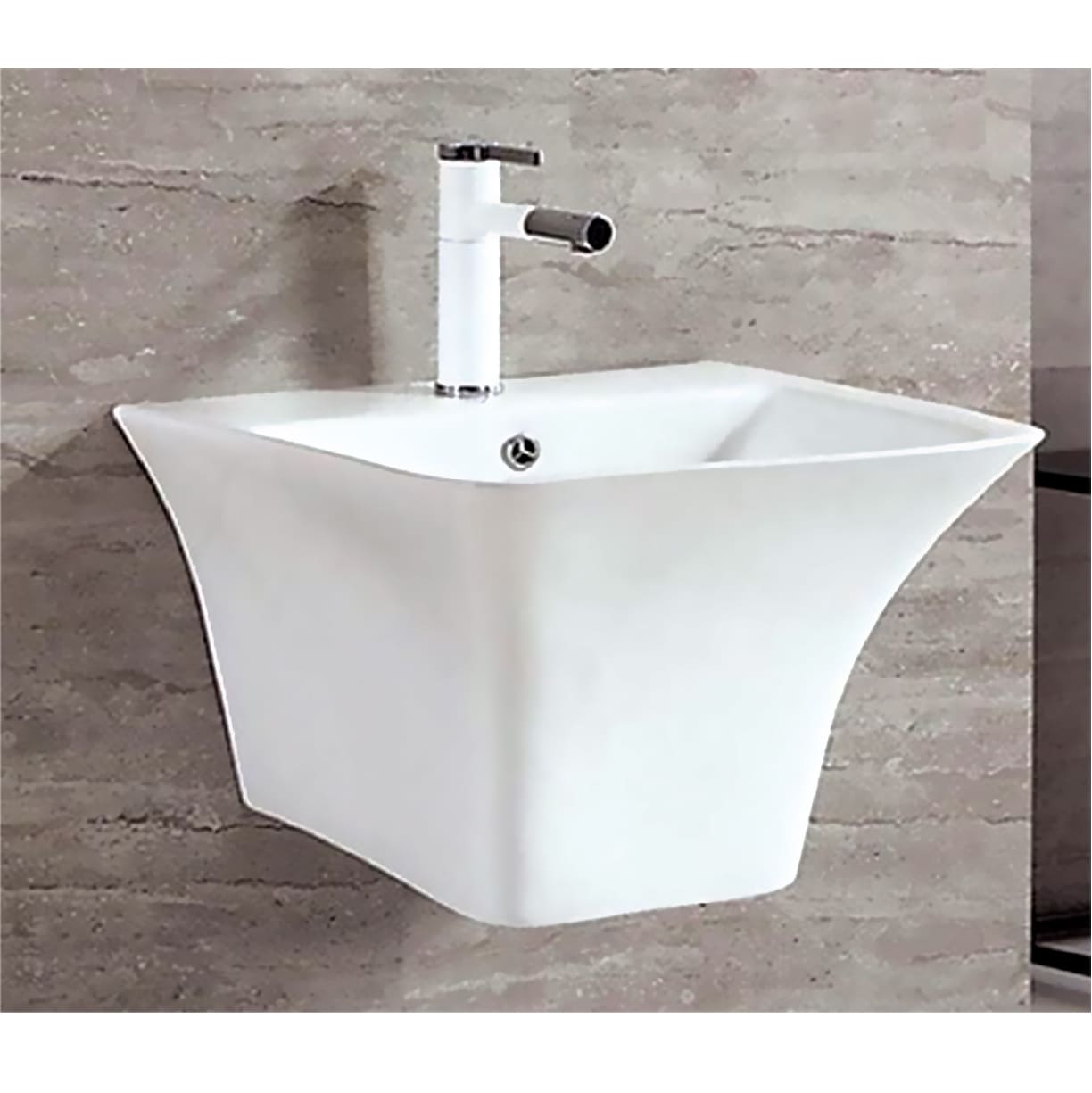 Lavabo Treo Tường Liền Chân LC-03