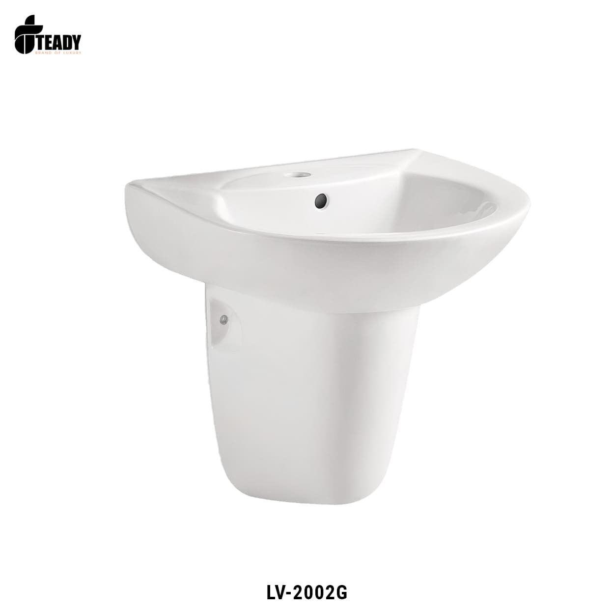 Lavabo Treo Tường Liền Chân Cao Cấp LVC-2202G