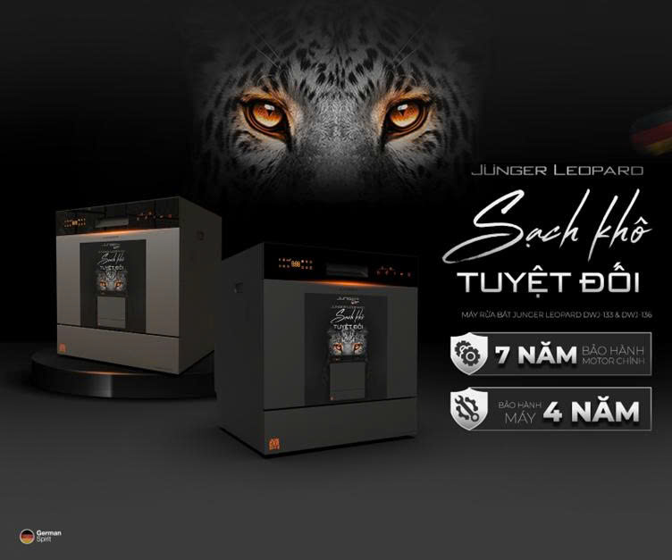 Máy rửa bát Junger Leopard DWJ 183 VG