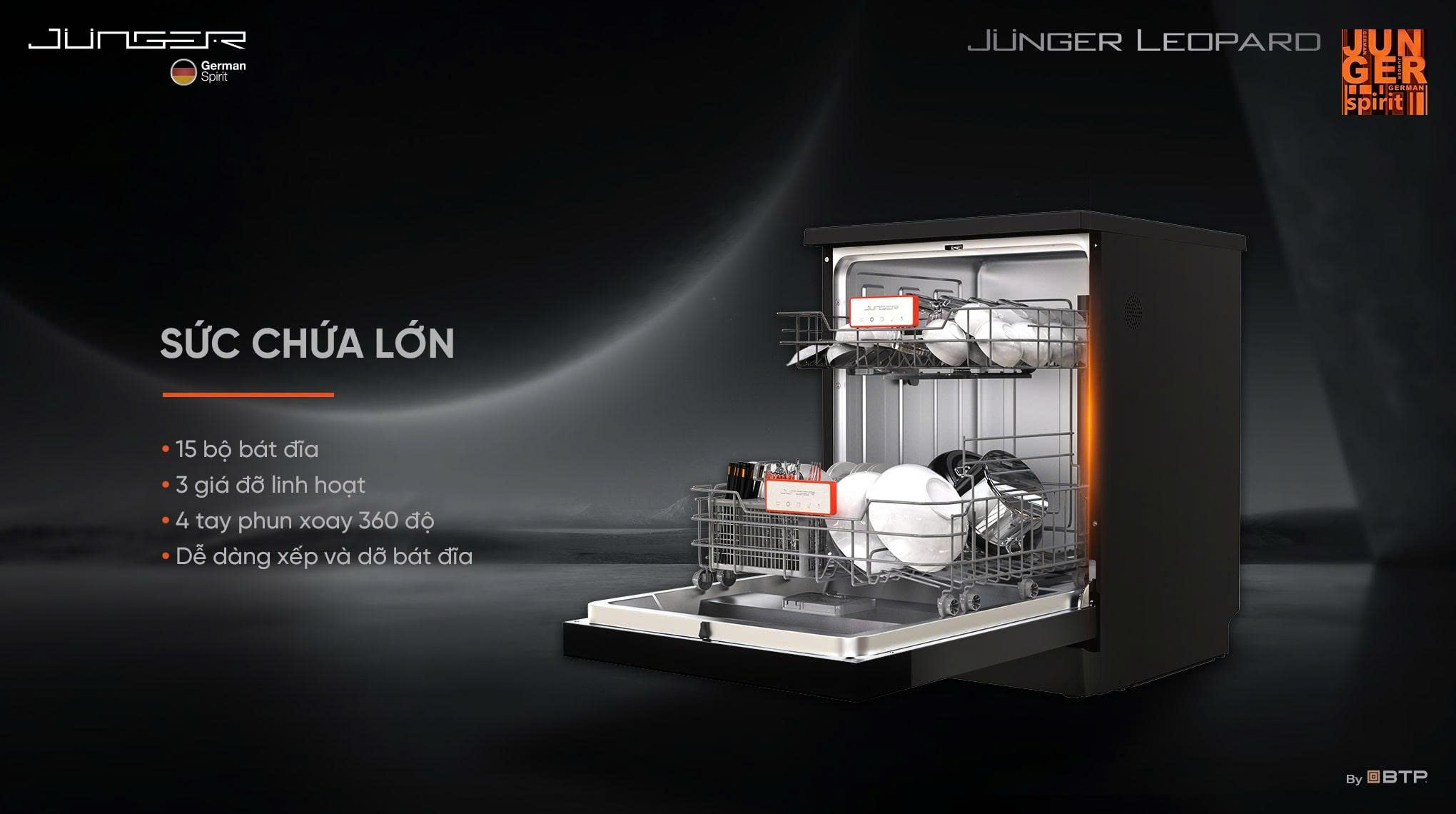 Máy rửa bát Junger Leopard DWJ 183 VG