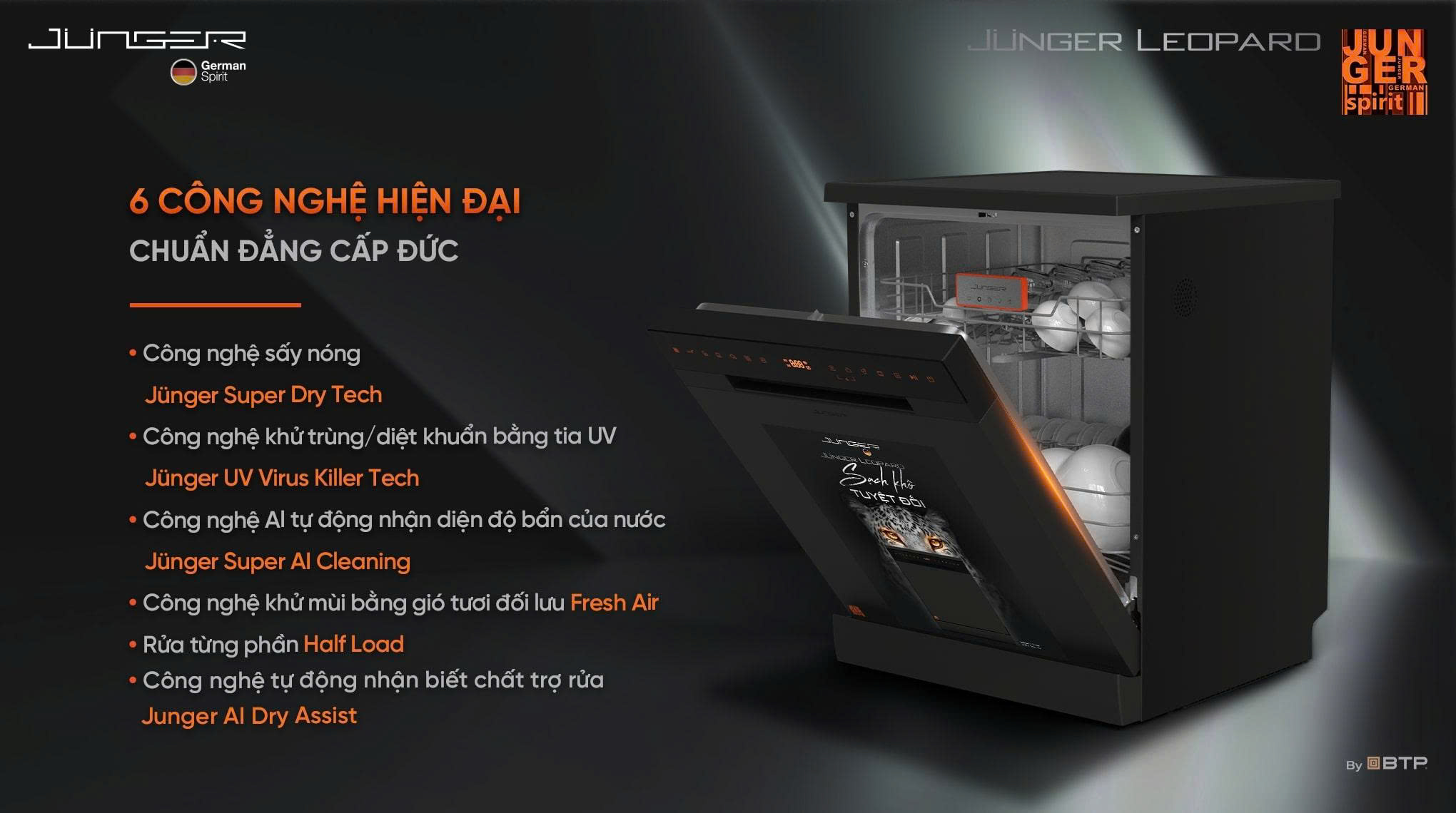 Máy rửa bát Junger Leopard DWJ 183 VG