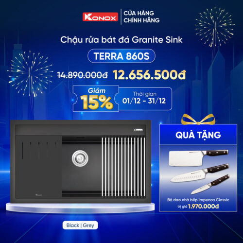Chậu rửa bát đá Konox Granite Sink Terra 860S