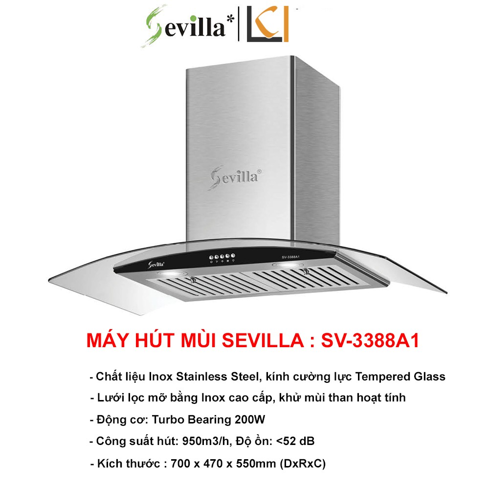 Máy hút mùi Sevilla SV - 700B Pro