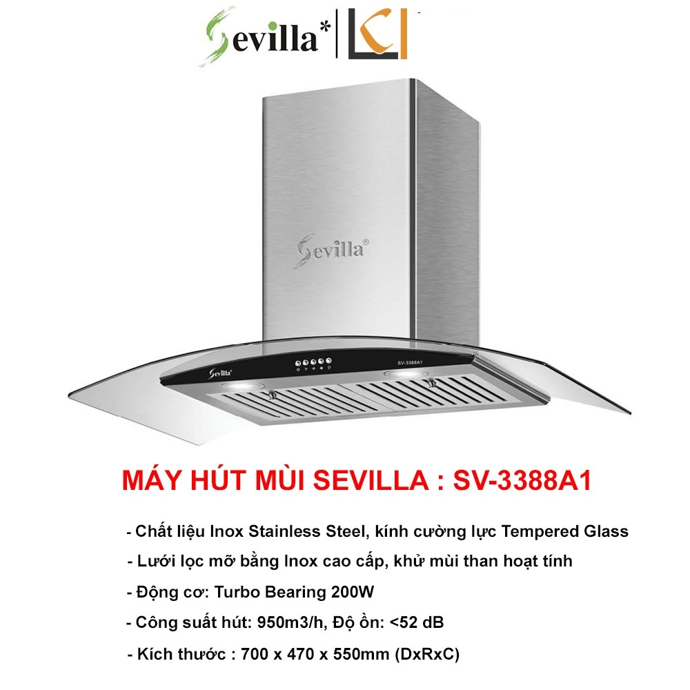 Máy hút mùi Sevilla SV - 3388A1