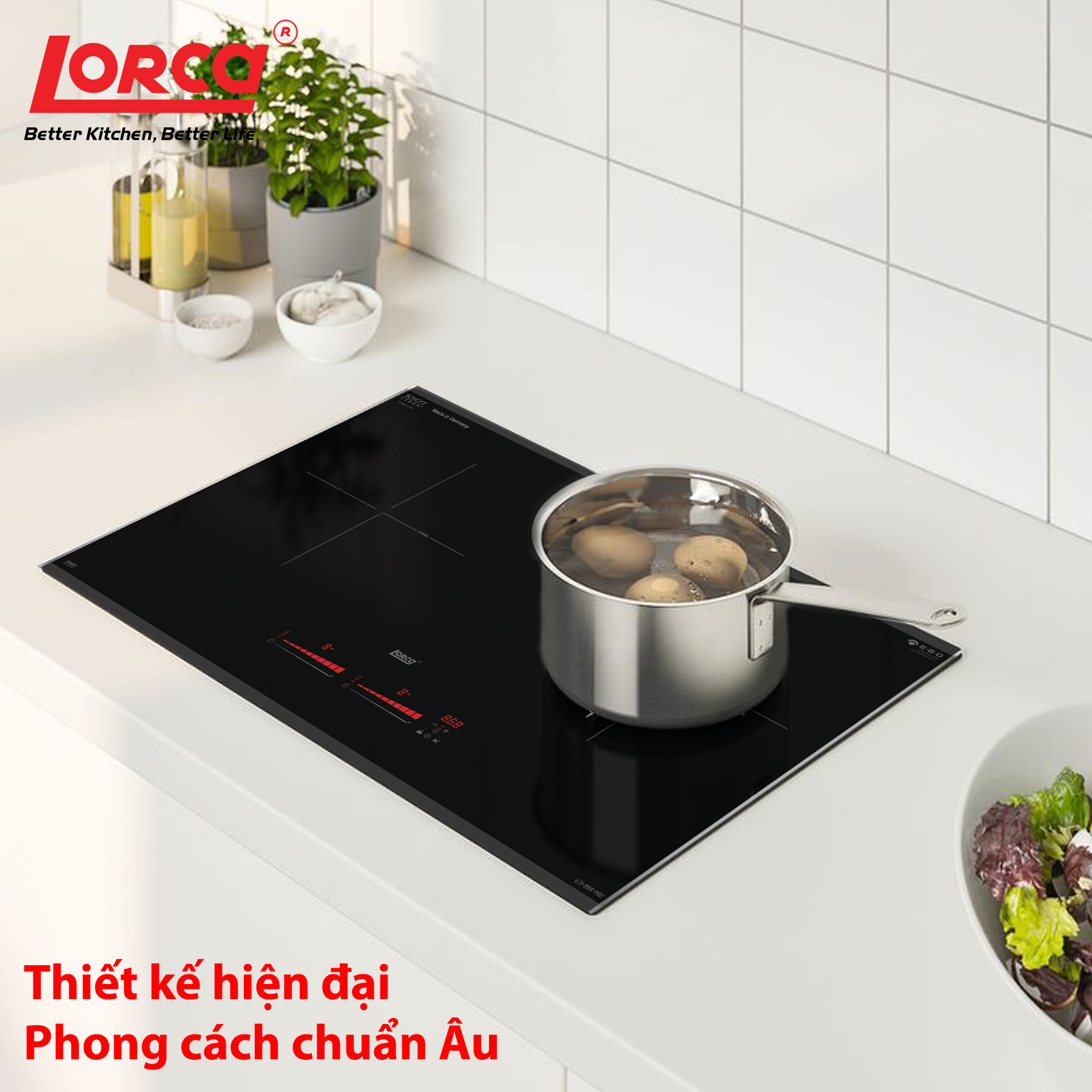 Mặt kính và vùng nấu Lorca LCI 999 PRO