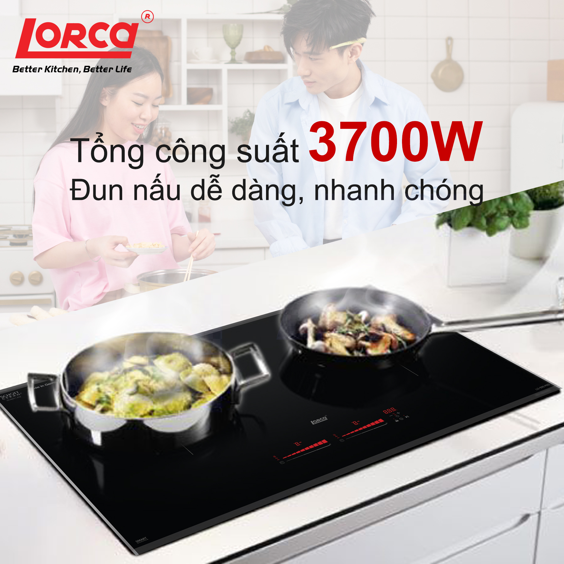 Bếp từ đôi Lorca LCI 999 PRO