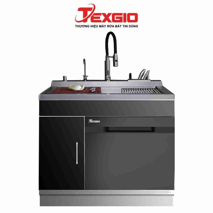 Máy rửa bát Texgio Dishwasher TGUMF11S - 11 Bộ Đa Năng Tích Hợp Rửa Sóng Siêu Âm, Sấy Khí Nóng, UV