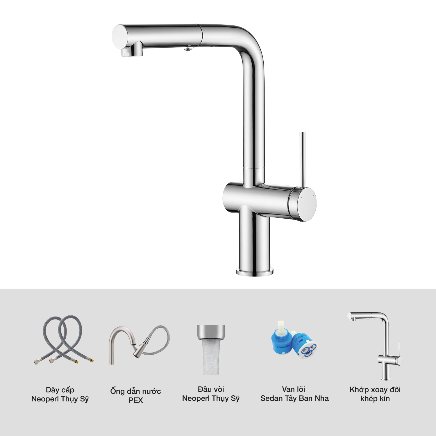 Vòi rửa bát Kluger KLF0034C