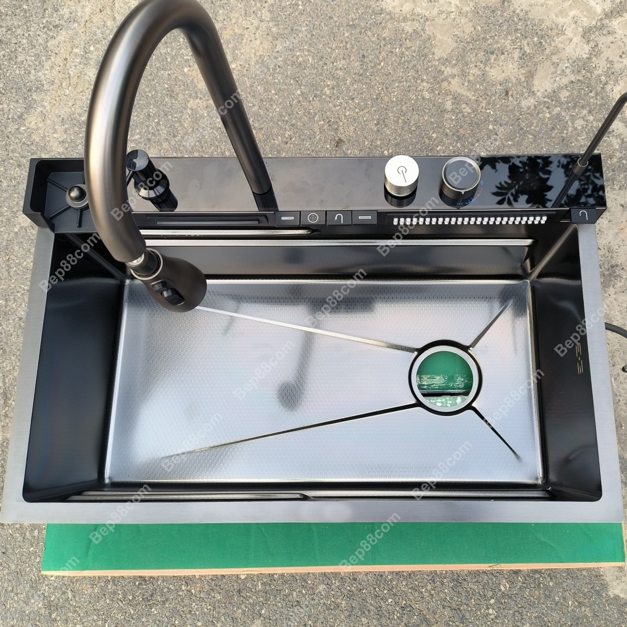 Chậu Rửa bát 5 phím Nano Tổ Ong Piano, Màn Hình Hiển Thị nhiệt độ