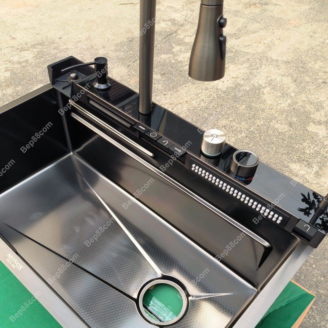 Chậu Rửa bát 5 phím Nano Tổ Ong Piano, Màn Hình Hiển Thị nhiệt độ