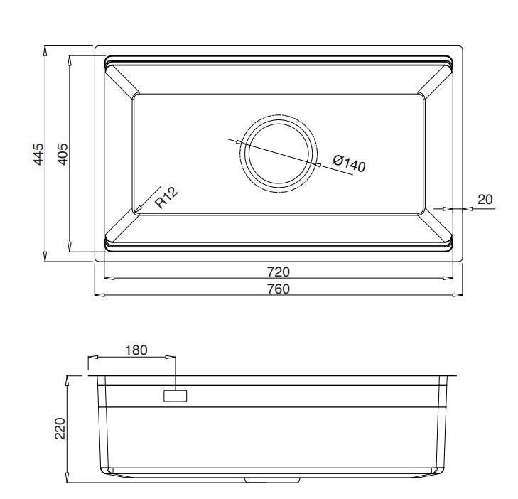 Chậu rửa bát Kluger KWU8161FS  S76 Plus