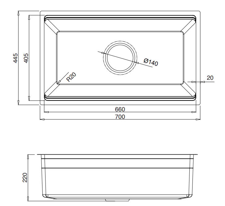 Chậu rửa bát Kluger KWU8161FB  S70