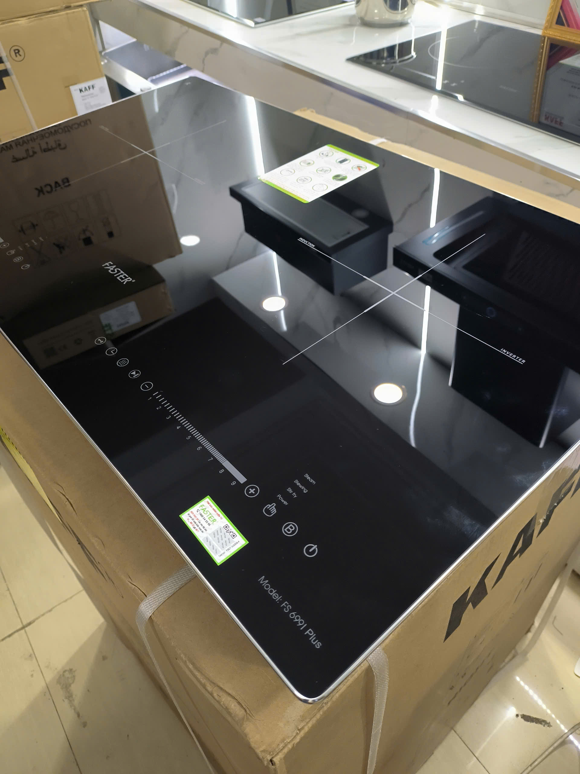 Bếp từ đôi Faster 699i Plus  | mẫu mới 2025 | Sôi liu riu | Viền bo kim loại | Bảo hành chính hãng 3 năm