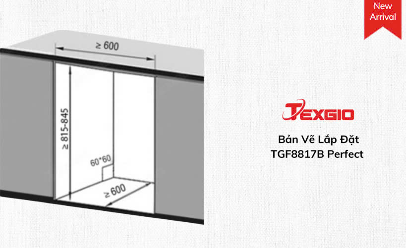 Texgio Dishwasher TGF 8817B Perfect - Tặng bếp từ đôi