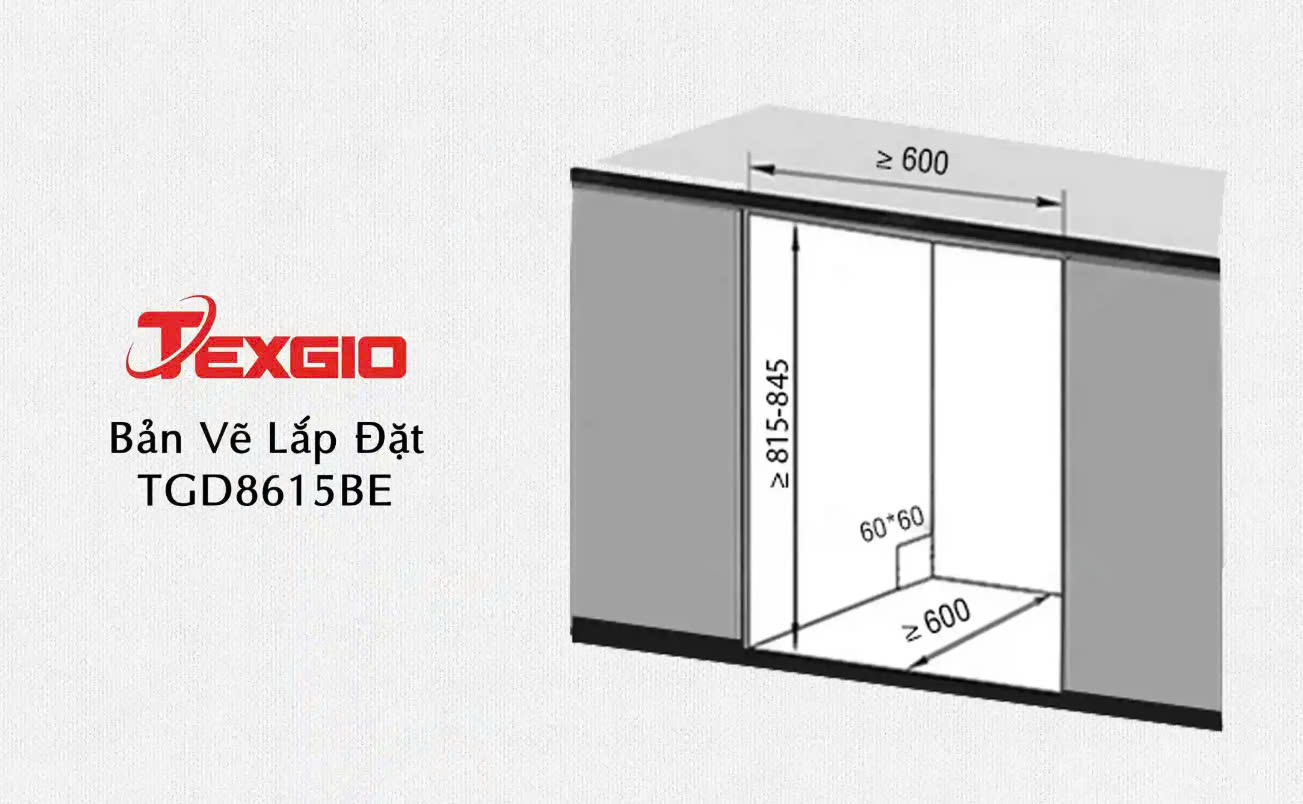 Máy rửa bát Texgio Dishwasher TGD8615BE - 15 Bộ Tự Động Mở Cửa