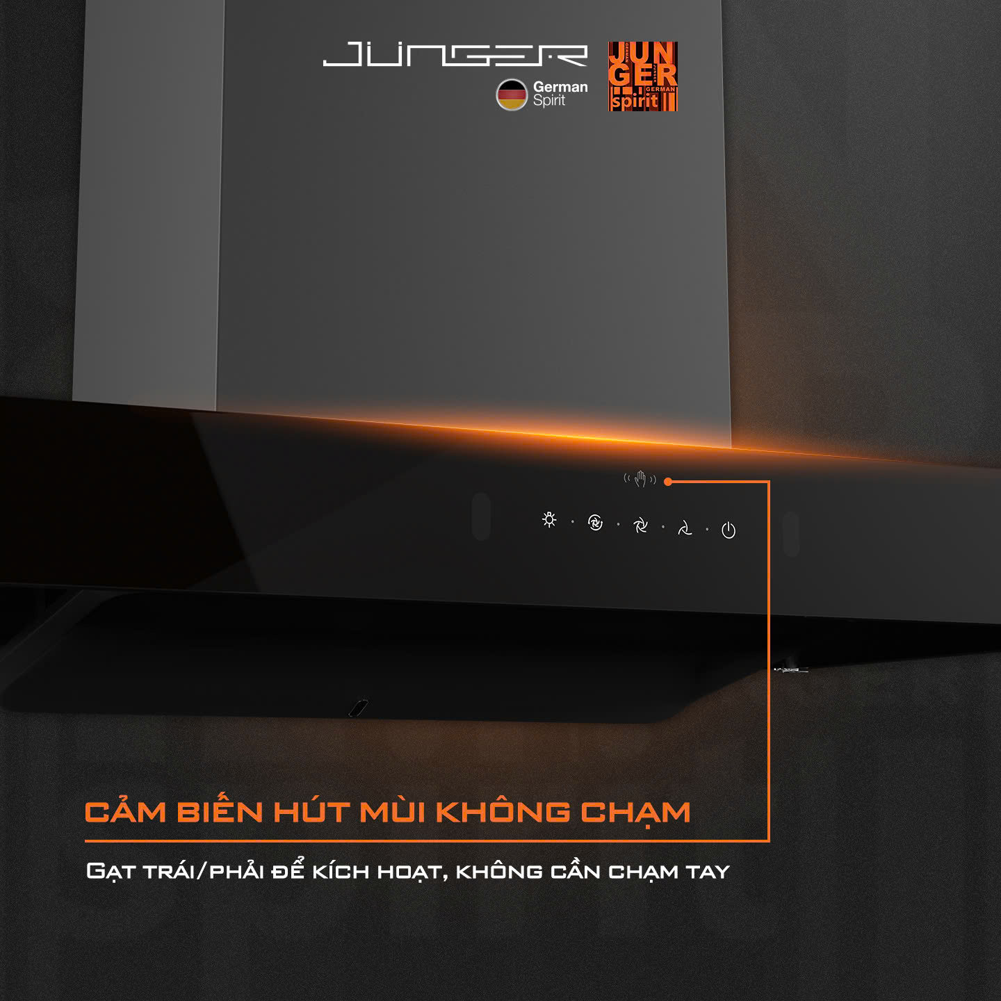 Máy hút mùi vẫy tay Junger HRJ-901