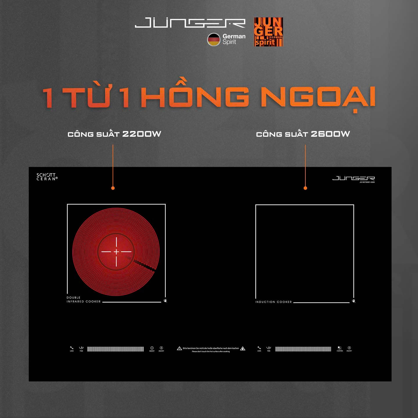 Bếp từ hồng ngoại Junger MTD-18