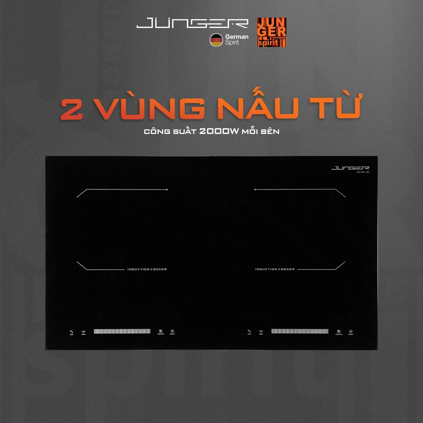 Bếp từ đôi Junger CEJ-202-II