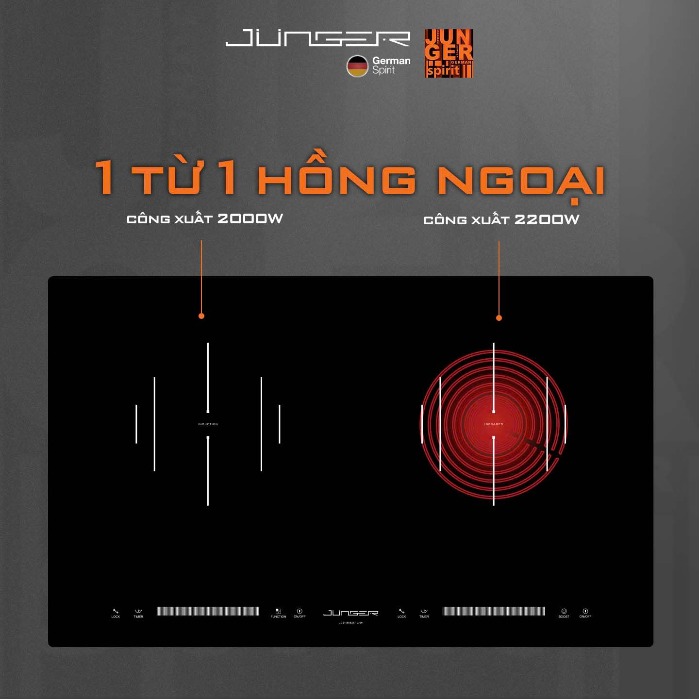Bếp từ hồng ngoại Junger CEJ-204-IF