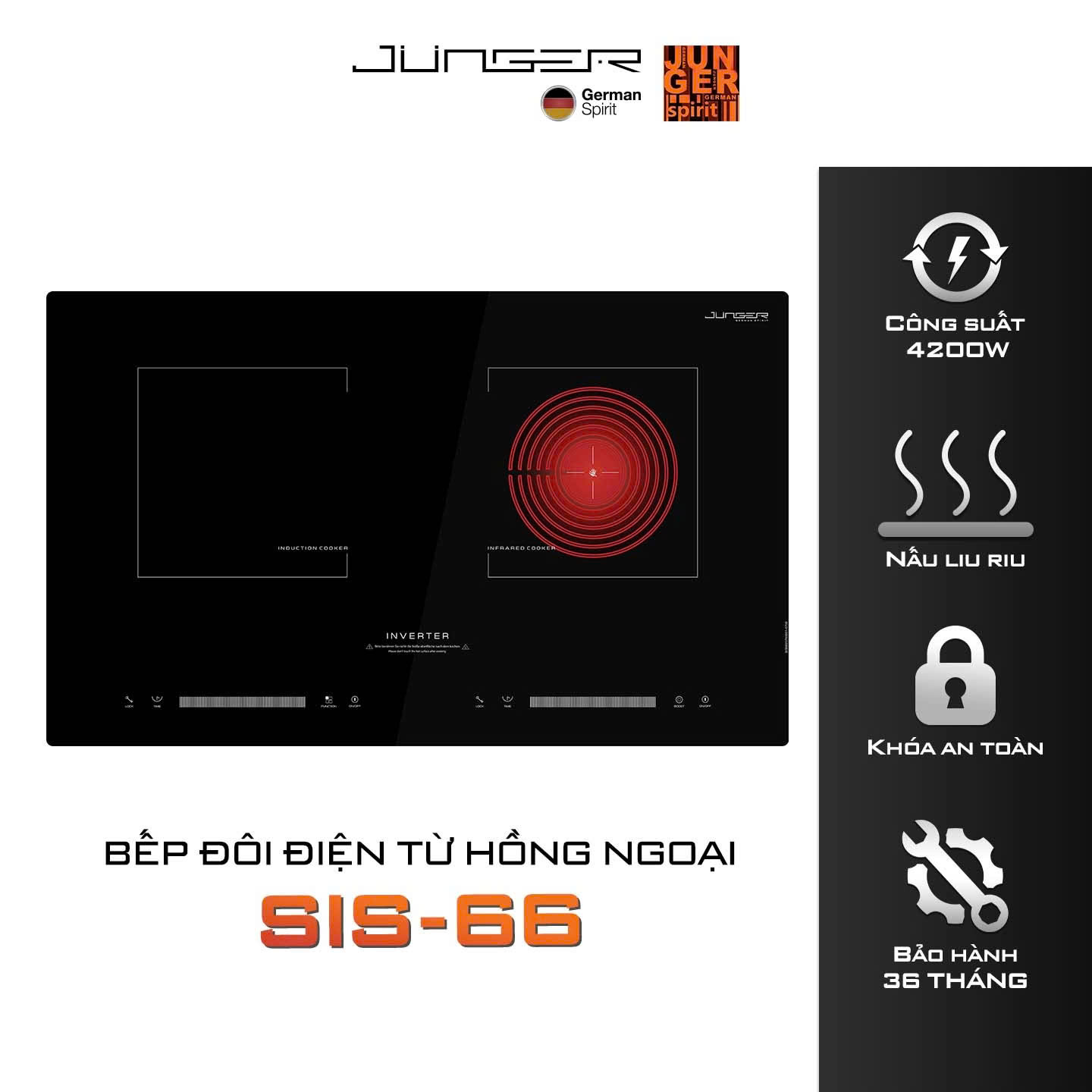 Bếp từ hồng ngoại Junger SIS-66